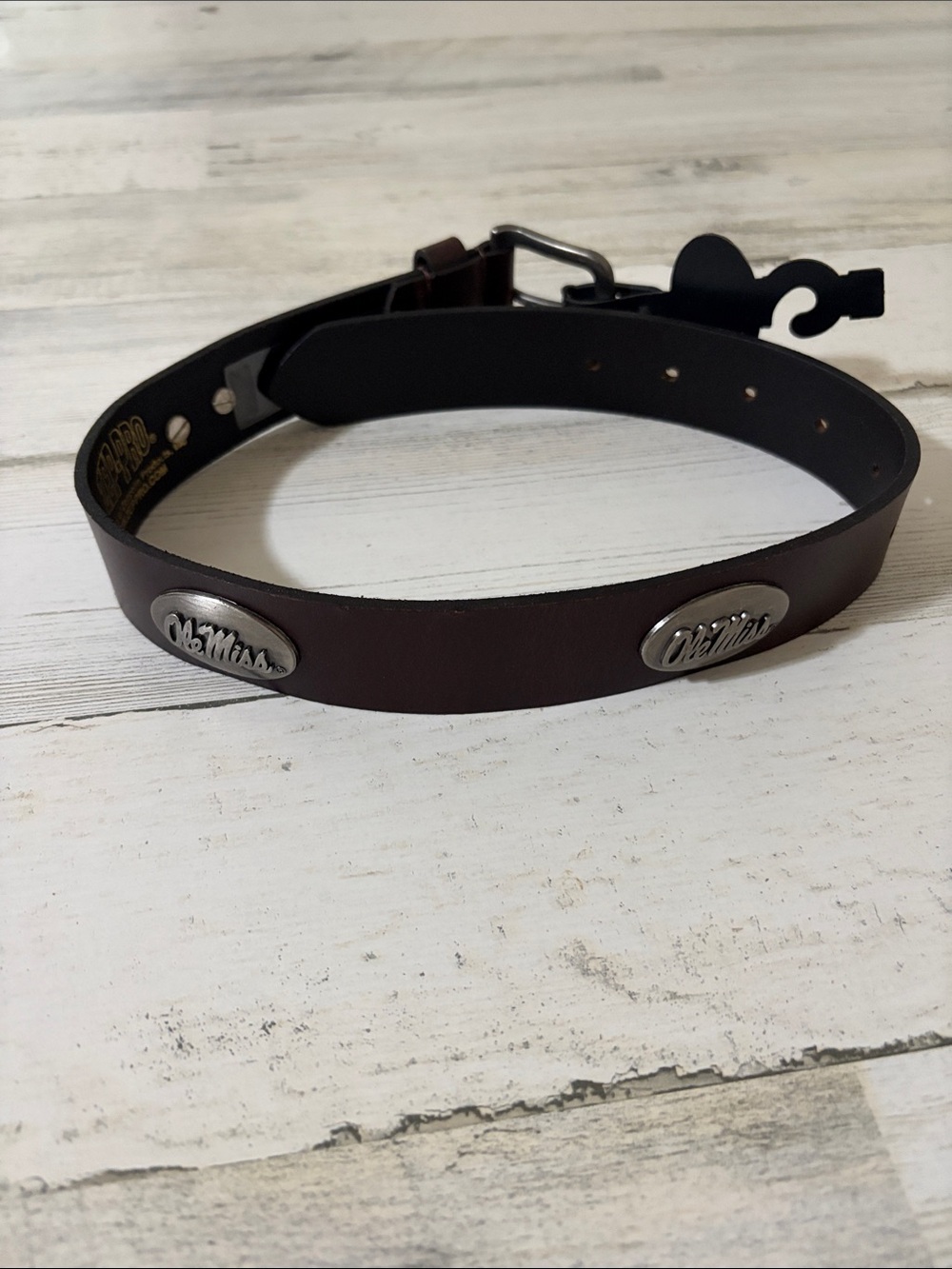 Zep -Pro Ole Miss Kids Brown Leather Belt Size Small. New - Picture 2 of 10